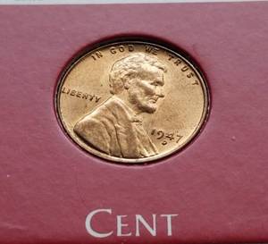 lot 37 image: 1947-D US WHEAT CENT BU-UNC