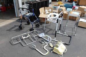 lot 106 image: Medical Equipment  with Walkers, Safety Bars, Toilet Accessories