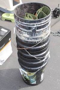 lot 114 image: Lot of (Approximately 6) Plastic Buckets  - Bucket Boss Bucket Organizer