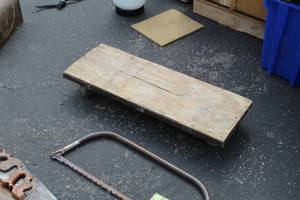 lot 131 image: Wood Dolly 4-wheel