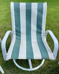 lot 221 image: 2 Swivel Chairs and 2 Side Tables