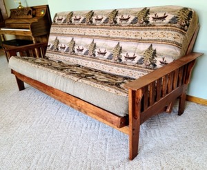 lot 12 image: Oak Futon