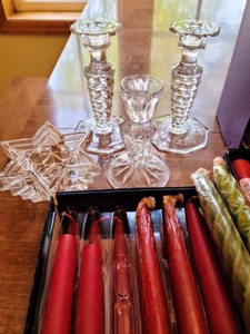 lot 50 image: Candles and Candleholders