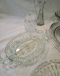 lot 53 image: Vintage CutPressed Glassware
