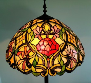 lot 85 image: Stained Glass Floor Lamp