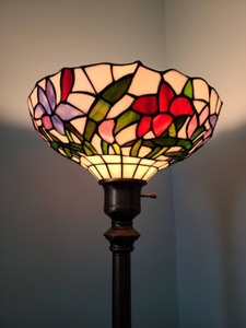 lot 91 image: Stained Glass Floor Lamp