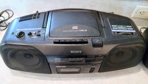 lot 239 image: Pair of Sony CDCassette Radios