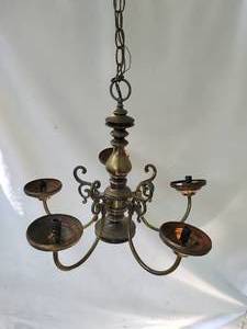 Brass-like Metal Chandelier