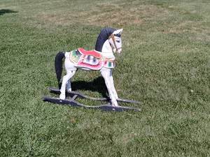 Vintage Wood Rocking Horse