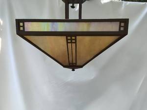 Frank Lloyd Wright Style Stained Glass Light