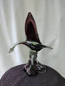 Murano Style Glass Swan