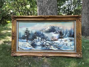Large Framed Oil Painting