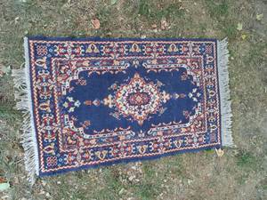 Vintage Navy Blue Rug