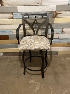 Two padded counter swivel stools
