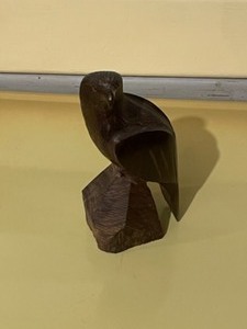 Ironwood detailed Falcon wood carving