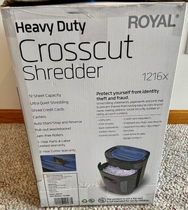 lot 318 image: Royal Heavy Duty Cross Cut Shredder