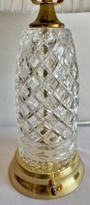 lot 155 image: Crystal and Brass Table Lamp