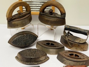 lot 249 image: Fun Variety of Vintage Items including Antique Irons
