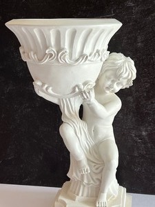 lot 58 image: Fun Resin Cherub Figurine Planter
