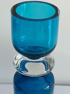 lot 33 image: Rare Marquis by Waterford Samba Blue Candle Holder