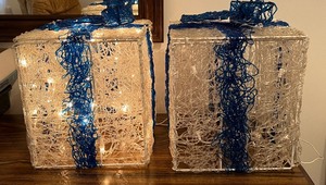lot 286 image: Two Christmas Present Christmas Decorations