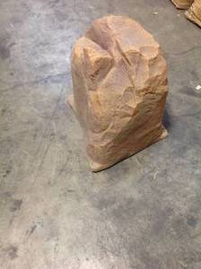 Dekorra 24 in.x20 in.x24 in. Medium Burgundy Fake Rock Cover for Concealing & Protecting Well Casings Backflow & Utility Devices