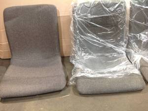 EDGEMOD Wadsworth Dining Chair with Walnut Legs in Grey (Set of 4) good condition