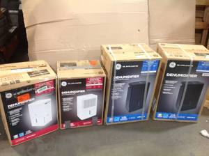 Assorted Lot of 4 Dehumidifiers for Wet Rooms up to 1500 sq. ft. (open box) review all pictures