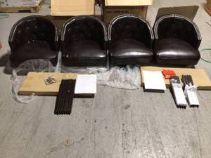 Lot of 4 Bar Stools Different Conditions