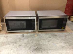 Lot of 2  1.6 cu. ft. Countertop Microwave in Fingerprint Resistant Stainless Steel with 1,200-Watt Cooking Power by Whirlpool