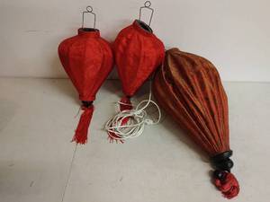 lot 58 image: Three Chinese Lanterns