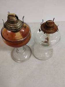 lot 61 image: Two Oil Lamp