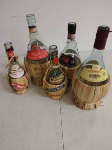 lot 72 image: Chianti Bottles