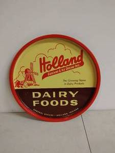 lot 20 image: Holland Custard & Ice Cream Inc. Metal Tray