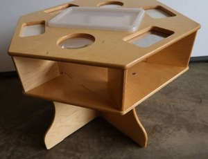 HEXIGON KIDS WOODEN PLAY TABLE