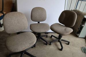 3 MATCHING OFFICE  DESK CHAIRS