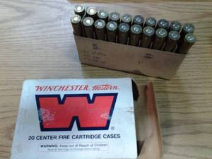 lot 103 image: Winchester Western 20 unprimed cent...