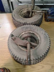 lot 107 image: Set of 2 Lawnmower or Utility Tires...