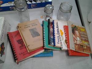 lot 131 image: Nice stack of Vintage cookbooks as ...