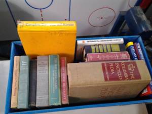 lot 136 image: Mail Tray stuffed with Vintage book...