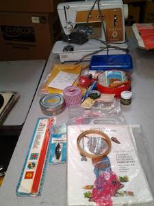 lot 146 image: Vintage Singer Touch and sew sewing...