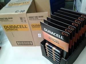 lot 162 image: Case of 96 Size C Duracell batter...