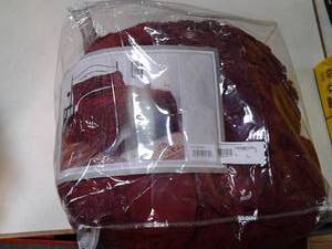 lot 221 image: Burgundy King Sized Marissa Chenill...
