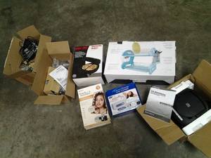 lot 222 image: Large box of Household fun. Dish dr...