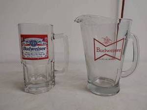 lot 24 image: Budweiser Pitcher and Mug