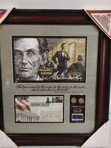 lot 28 image: Abraham Lincoln Bicentennial Stamp Art