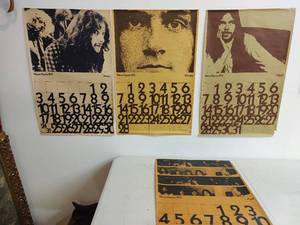 lot 42 image: Collection of 1971 Calendar Posters Featuring Classic Rock Musicians