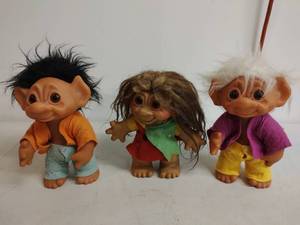 lot 53 image: Three Large Vintage Trolls