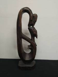 lot 123 image: Hand carved wooden sculpture