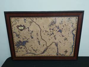 lot 163 image: Framed Water Ways Map of St. Michael to St. Croix